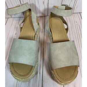 Coconuts by Matisse Wedge Ankle Strap Sandals‎ Topic Gray 6M